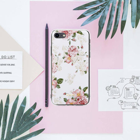 Crong Flower Case – Etui iPhone SE 2020 / 8 / 7 (wzór 02)