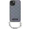 Karl Lagerfeld KLHCP14SSACKLHPG iPhone 14 6.1" silver/silver hardcase Saffiano Monogram Chain