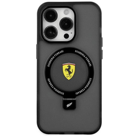 Etui Ferrari Ring Stand 2023 Collection MagSafe na iPhone 15 - czarne