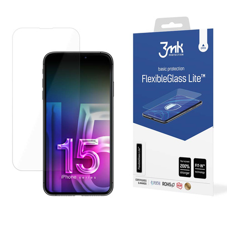 3mk szkło hybrydowe FlexibleGlass Lite do iPhone 15 Pro 6,1&quot;