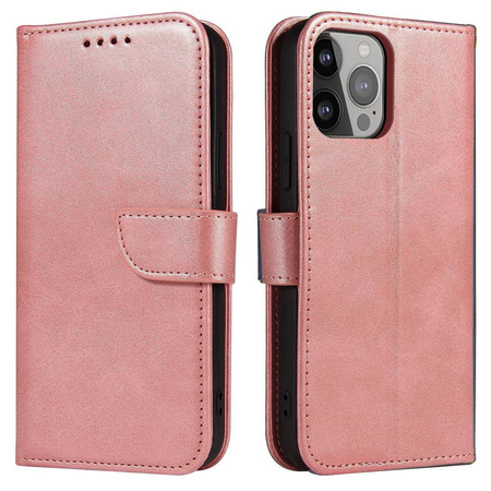 Magnethülle für Samsung Galaxy A34 5G Cover mit Flip Wallet Stand Pink