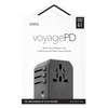 Uniq Load. network. Voyage World Adapter 33W + 2xUSB + PD 18W + QC 3.0 grey/charcoal gray (LITHOS Collective)