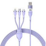 Baseus Flash Series II USB Type C / USB Type A cable - USB Type C / Lightning / micro USB 100 W 1.2 m purple (CASS030105)