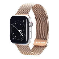 Armband für APPLE WATCH 42 / 44 / 45 MM Dux Ducis Strap Milanese gold