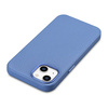 iCarer Litchi Premium Leather Case iPhone 14 Magnetic Leather Case with MagSafe light blue (WMI14220709-LB)