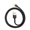 Baseus Cafule Cable - Kabel połączeniowy USB do Lightning, 2.4 A, 1 m (złoty/czarny)