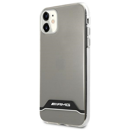 Etui IPHONE 11 Mercedes AMG Hardcase Electroplate Black&White (AMHCN61TCBW) transparentne