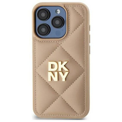 Original Case IPHONE 14 DKNY Quilted Stack Logo (DKHCP14SPQDSLE) beige