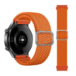 Pleciony pasek do zegarka / smartwatch 20mm, ORANGE / POMARAŃCZOWY