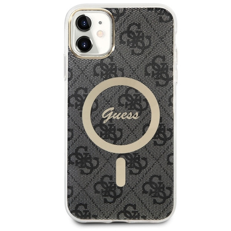 Guess GUHMN61H4STK iPhone 11 6.1" schwarz/schwarz Hardcase 4G MagSafe