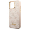 Original Case IPHONE 14 PRO Guess Hard Case 4G Vintage Gold Logo (GUHCP14LHG4SHP) pink