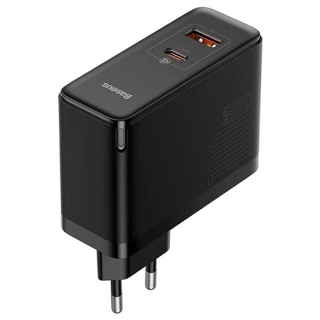 Baseus GaN5 Pro Fast Universal GaN USB Ladegerät Typ C / USB 100W PD3.0, QC4.0+, AFC weiß (CCGP090201)