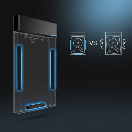 Ugreen kieszeń na dysk HDD SSD obudowa dysku SATA 2,5'' USB 3.2 Gen 1 (5 Gbps) micro USB SuperSpeed + kabel 0,5 m czarny (US221 30848)