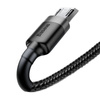 Baseus Cafule Cable - Dwustronny kabel połączeniowy micro USB na USB QC 3.0, 2.4 A, 0.5 m (szary/czarny)