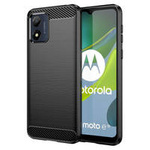 Carbon Case for Motorola Moto E13 flexible silicone carbon cover black