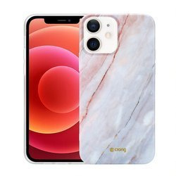 Crong Marble Case - Etui iPhone 12 Mini (różowy)