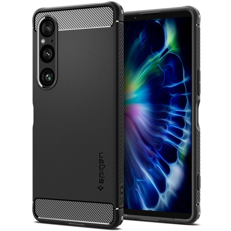 Spigen Rugged Armor Hülle für Sony Xperia 1 VI – mattschwarz