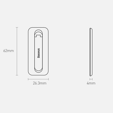 Baseus selbstklebender faltbarer Telefonhalter weiß (LUXZ000002)