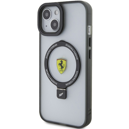 Etui Ferrari Ring Stand 2023 Collection MagSafe na iPhone 15 - czarne