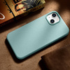 iCarer Litchi Premium Leather Case iPhone 14 Magnetic Leather Case with MagSafe Green (WMI14220709-GN)