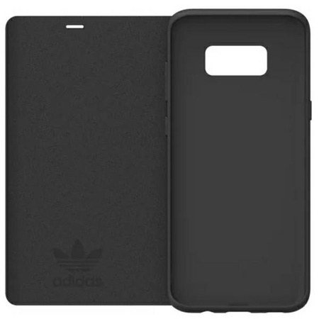 Original Handyhülle SAMSUNG GALAXY S8+ Adidas OR Booklet Case BASIC (28207) schwarz