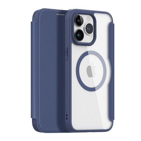 iPhone 15 Pro Magnetisches MagSafe Flip Case Dux Ducis Skin X Pro – Blau