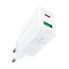 Acefast wall charger USB Type C / USB 20W, PPS, PD, QC 3.0, AFC, FCP white (A25 white)