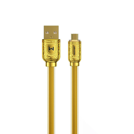 WK Design Sakin Series fast charging cable / USB data transmission - microUSB 6A 1m gold (WDC-161)