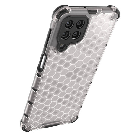 Honeycomb case armored cover with a gel frame for Samsung Galaxy M53 5G black