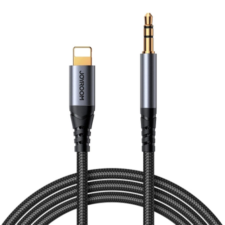 Joyroom Stereo-Audiokabel AUX 3,5 mm Miniklinke – Lightning für iPhone iPad 1,2 m schwarz (SY-A06)