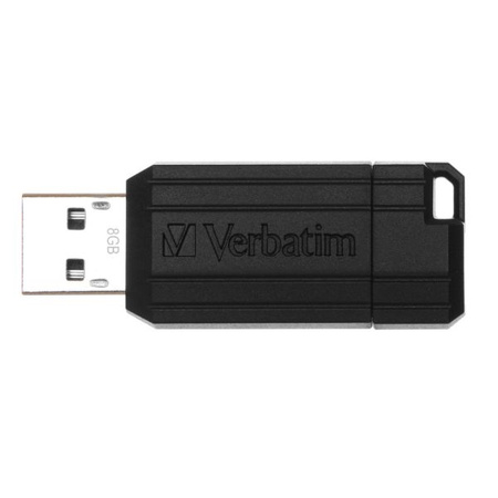 Verbatim Pendrive 8GB USB-A 2.0 PinStripe czarny/black 49062