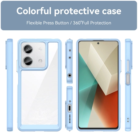 Etui Outer Space Case z żelową ramką do Xiaomi Redmi Note 13 5G - niebieskie