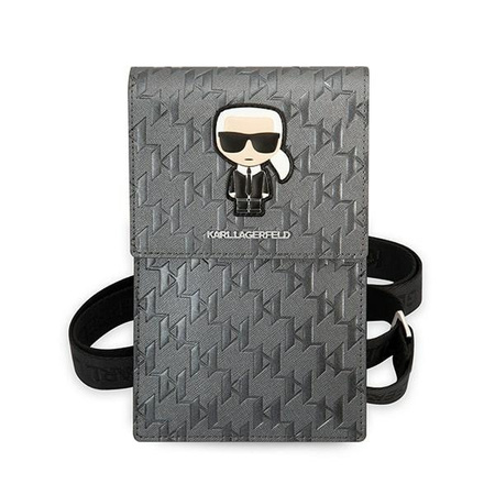 Bag Karl Lagerfeld Ikonik Karl Monogram Patch (KLWBSAMIPG) silver