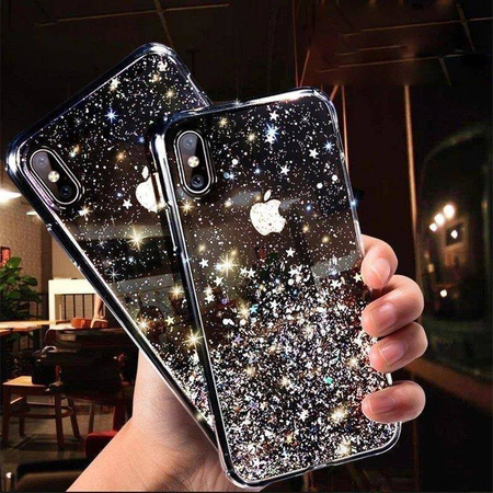 Wozinsky Star Glitter błyszczące etui pokrowiec z brokatem Samsung Galaxy S21+ 5G (S21 Plus 5G) czarny