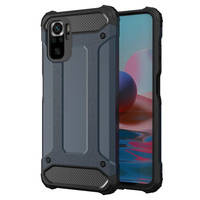 Hybrid Armor Case Tough Rugged Cover für Xiaomi Poco M4 Pro 5G blau