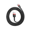 Baseus Cafule Cable - Kabel do ładowania i transmisji danych USB do USB-C 3 A, 1 m (czerwony/czarny)