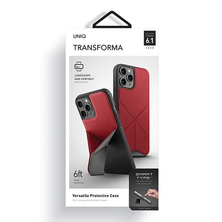 UNIQ Transforma etui na iPhone 12 Pro / iPhone 12 czerwony