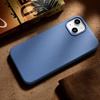 iCarer Litchi Premium Leather Case iPhone 14 Magnetic Leather Case with MagSafe light blue (WMI14220709-LB)