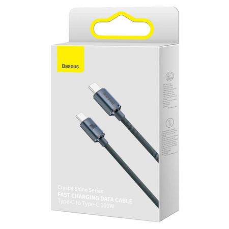 Baseus Crystal Shine Series Fast Charging Data Cable Type-C to Type-C 100W 1.2m Black