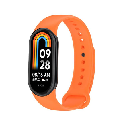 Pasek Silikonowy Mi Band 8 / M8 (3), ORANGE / POMARAŃCZOWY