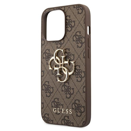 Guess GUHCP13L4GMGBR iPhone 13 Pro / 13 6,1" brązowy/brown hardcase 4G Big Metal Logo