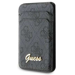 Oryginalne Etui IPHONE Z MAGSAFE Guess Wallet Card Slot Stand MagSafe 4G Classic Logo (GUWMSHG4SHK) czarne