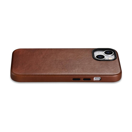 iCarer Case Leather genuine leather case for iPhone 14 Plus braun (WMI14220703-RB) (MagSafe compatible)