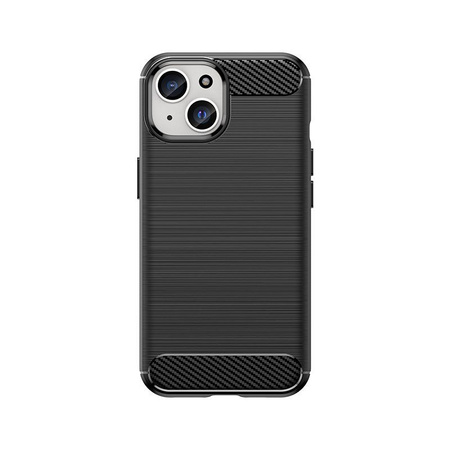 Carbon pattern flexible case for iPhone 15 Carbon Case - black