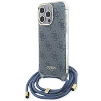 Etui Guess Crossbody Cord 4G Print na iPhone 15 Pro Max - niebieskie