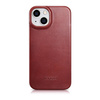 iCarer CE Oil Wax Premium Leather Folio Case Leather Case for iPhone 14 Plus Flip Magnetic MagSafe red (AKI14220707-RD)