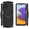 Ring Armor Case Kickstand Tough Rugged Cover for Samsung Galaxy A22 4G black