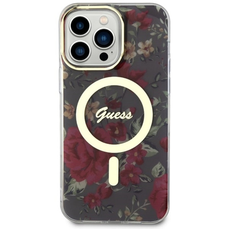 Guess GUHMP14XHCFWSA iPhone 14 Pro Max 6.7&quot; green/khaki hardcase Flower MagSafe