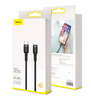 Baseus Cafule Cable wytrzymały nylonowy kabel przewód USB Typ C PD / Lightning 18W QC3.0 1m czarny-czerwony (CATLKLF-91)