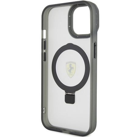 Etui Ferrari Ring Stand 2023 Collection MagSafe na iPhone 15 - czarne